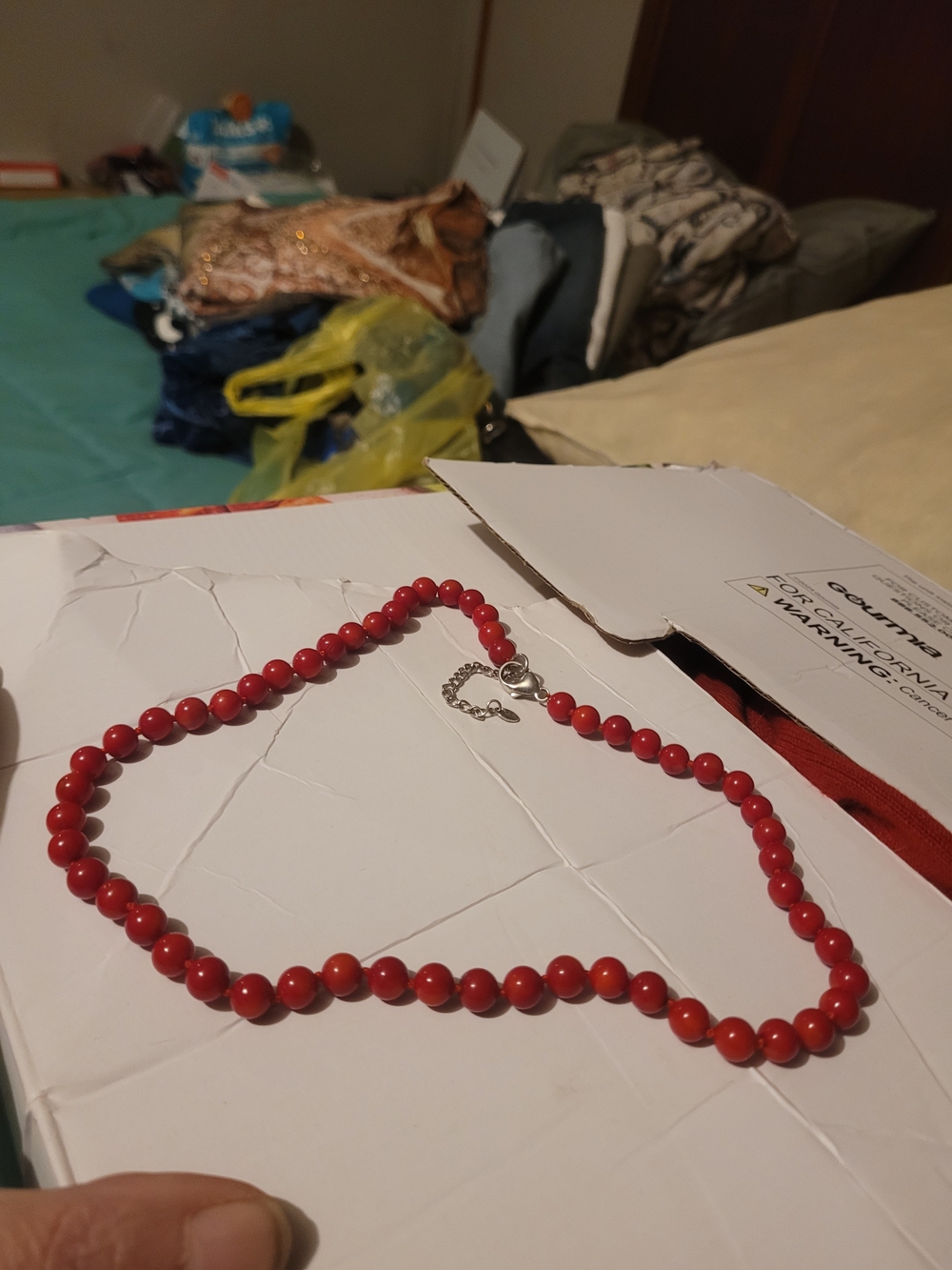 Classic Red Bead Necklace for Women